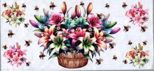 16oz Flowers in a Basket 136