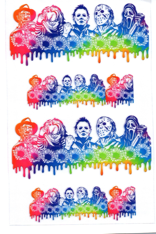 Horror Guys Rainbow colors Stanley Key Chain Wrap Double 136