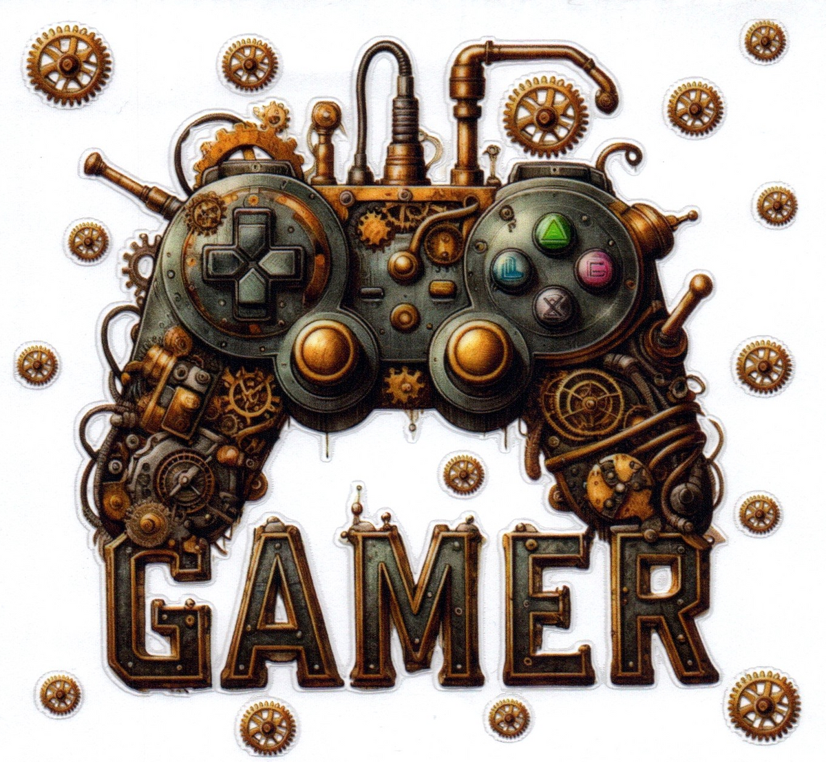 Gamer Steampunk Misc. Single Decal 136