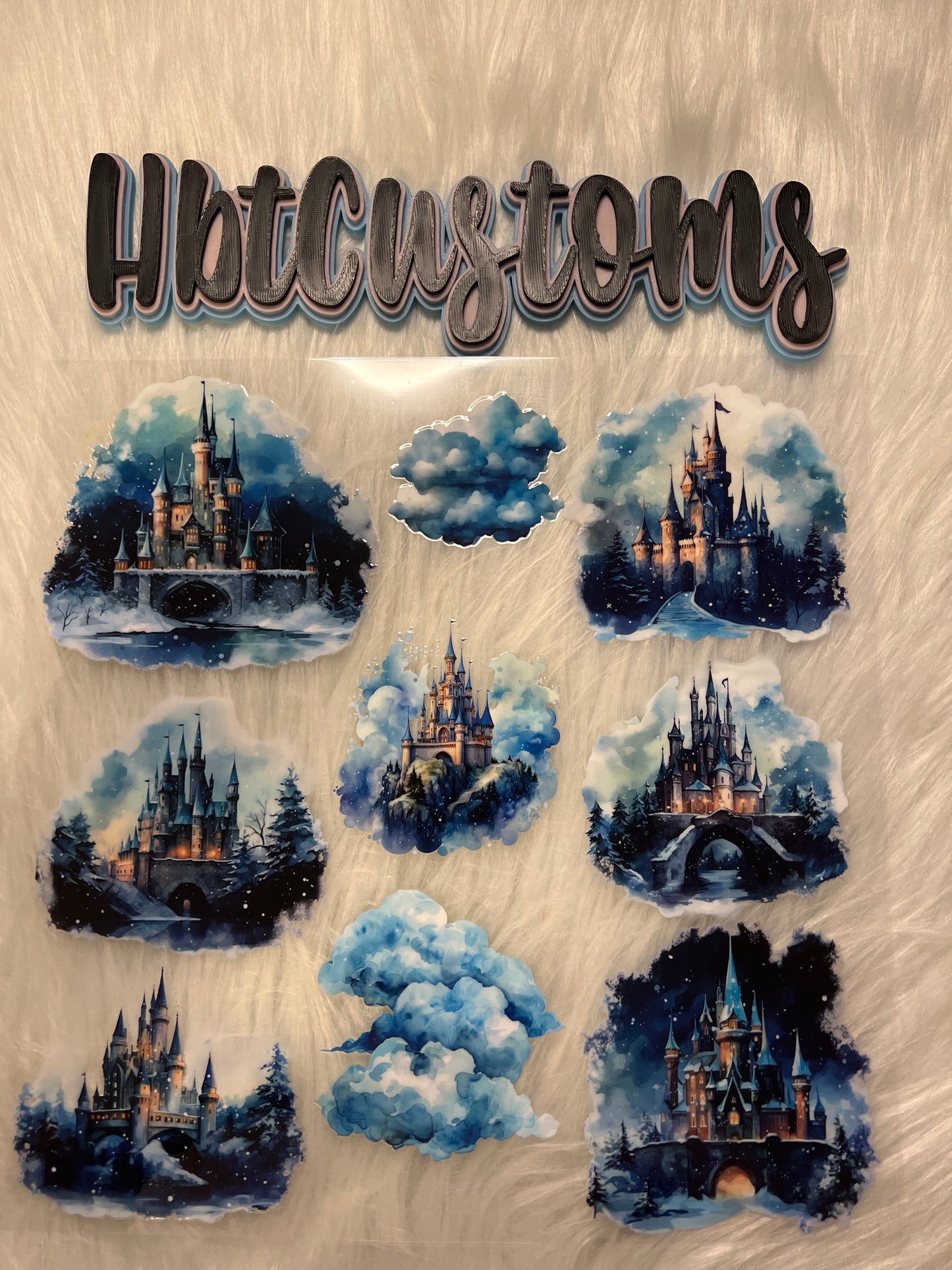 Blue Castles & Clouds Element