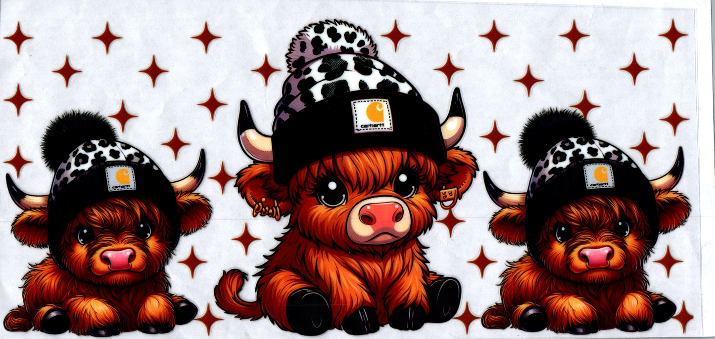 16 oz Brown cow w/B&W Chartt beanie 138