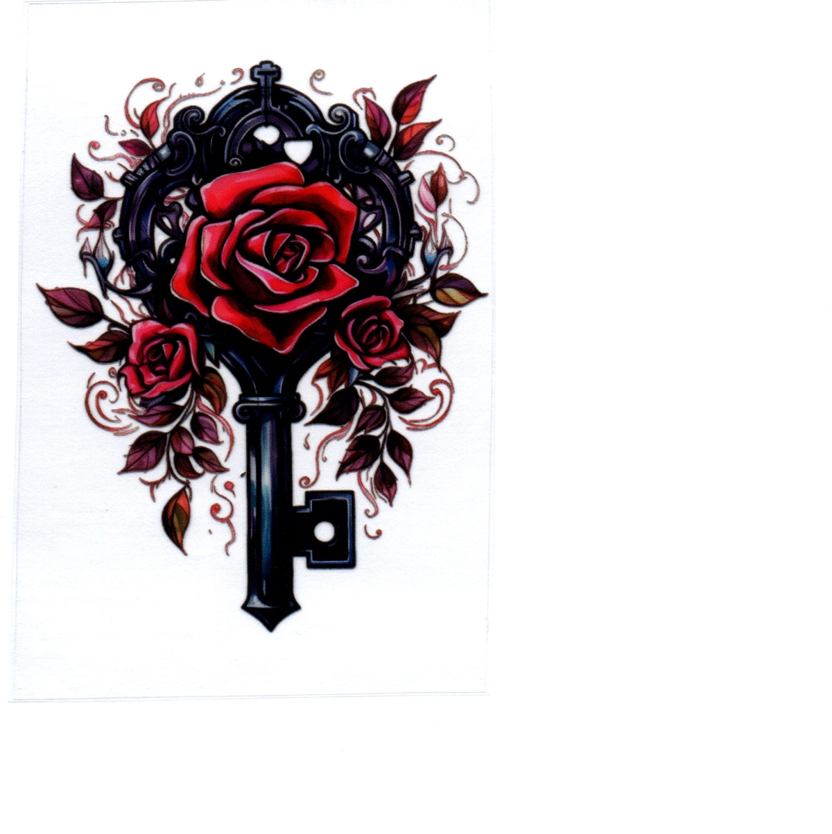 black key red roses Single Decal 138