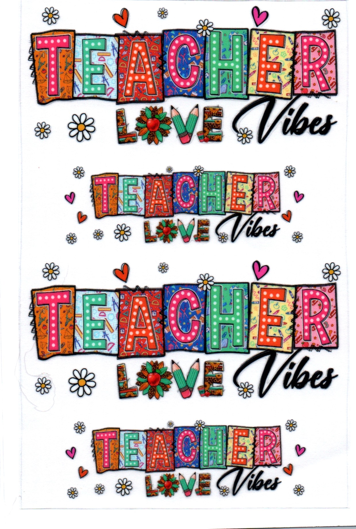 Teacher love Vibes Stanley Key Chain Wrap Double 139