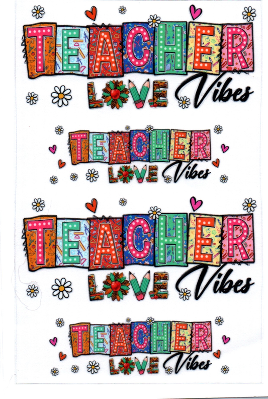 Teacher love Vibes Stanley Key Chain Wrap Double 139