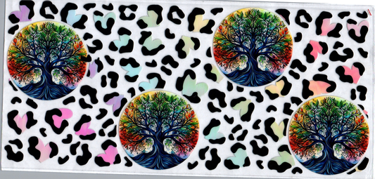 16oz Tree Of Life Leopard Print Flowers 14