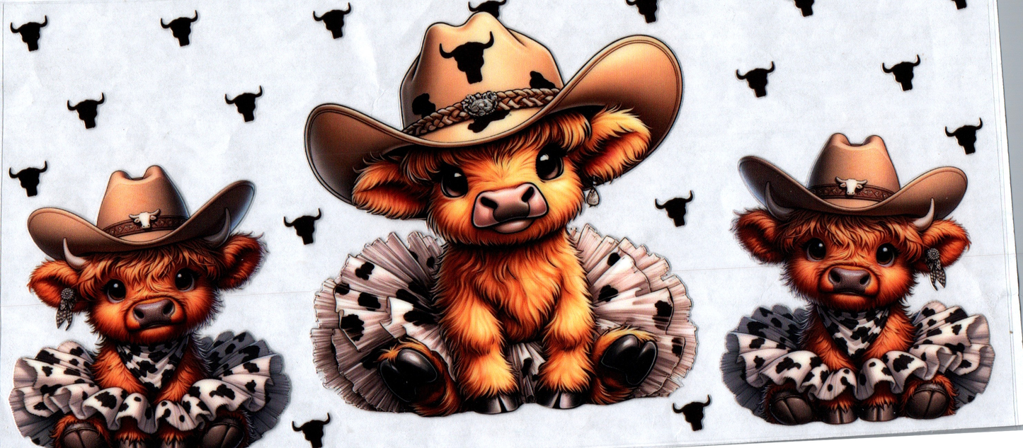 16 oz Tan Cowgirl Cow in Tutu 140