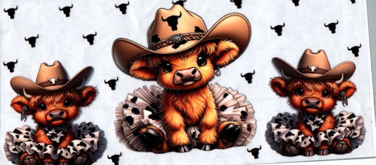 16 oz Tan Cowgirl Cow in Tutu 140