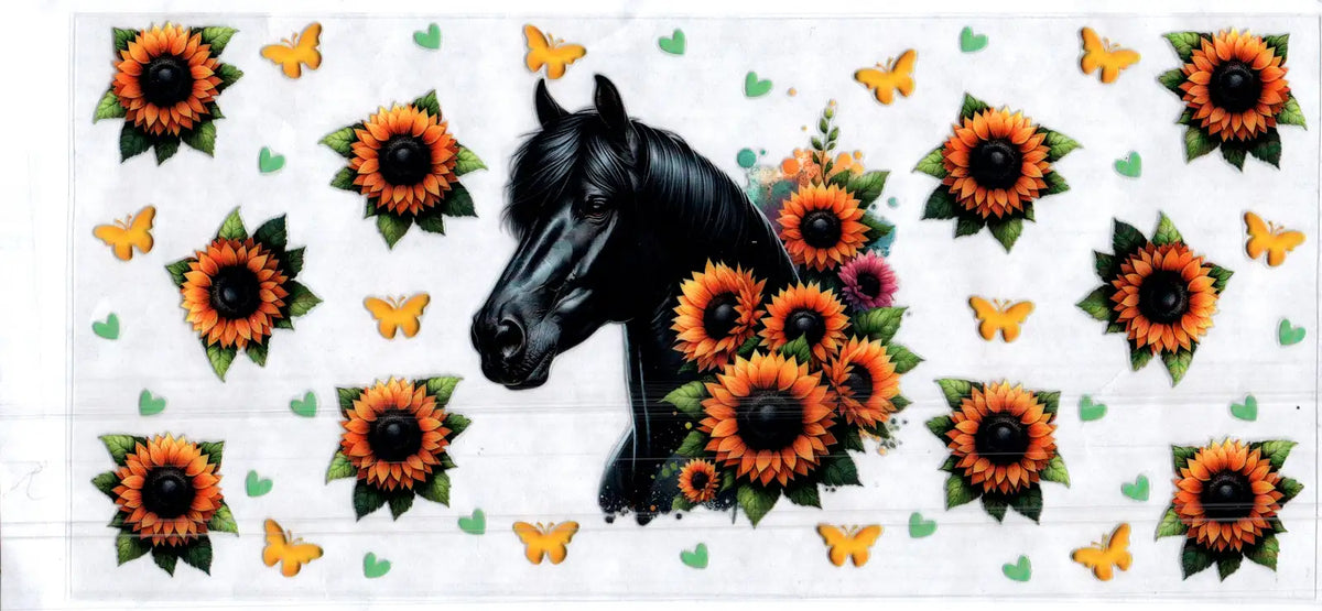 16 oz black horse sunflowers misc 140