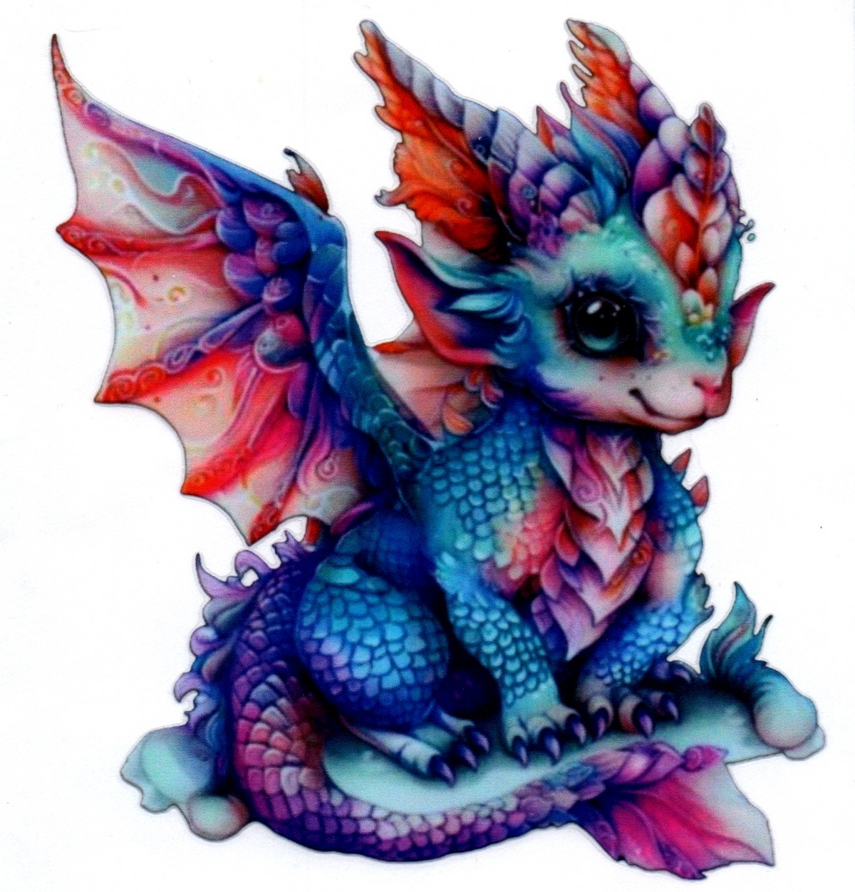Colorful baby dragon Single Decal 14