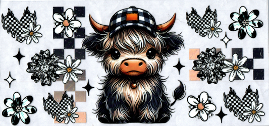 16 oz Shaggy cow w/B&W checkered 142