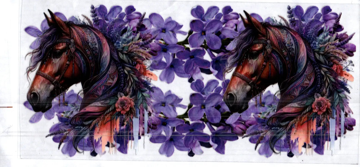 16 oz horse purple flowers misc 142