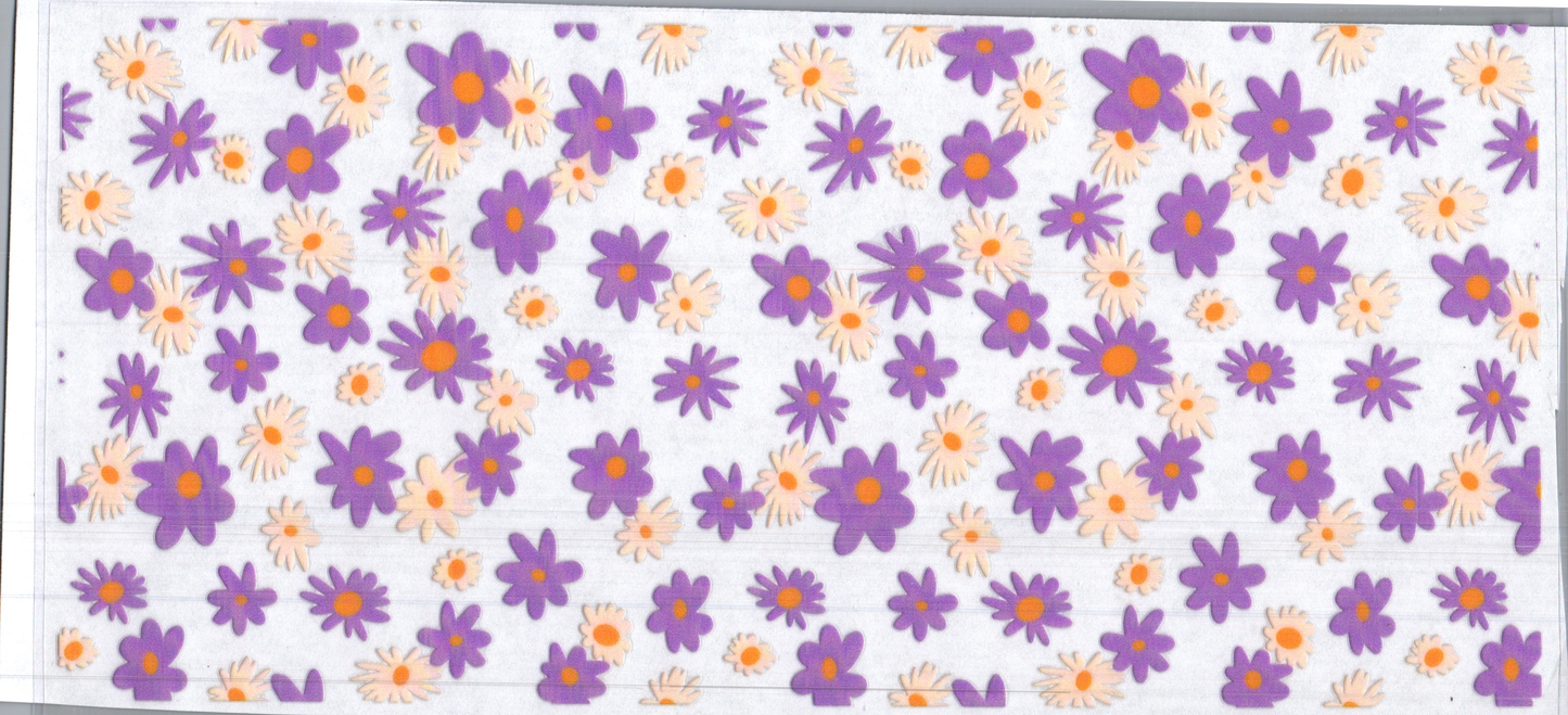16 oz purple/white mini flowers 1