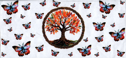 16oz Tree Of Life Butterflies Flowers 15