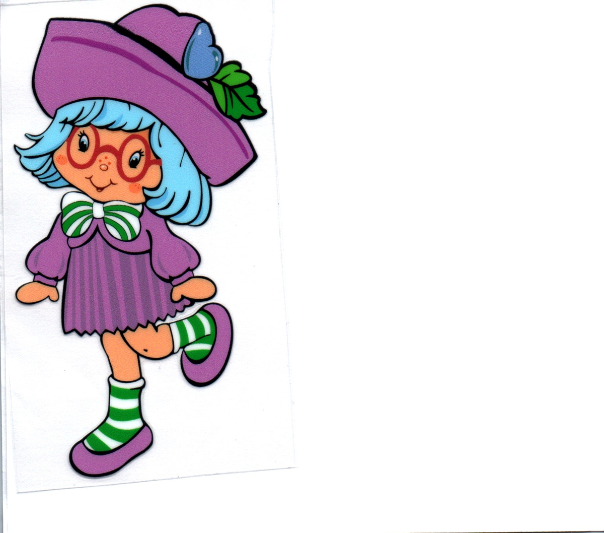 cartoon girl blue hair DECALS 151
