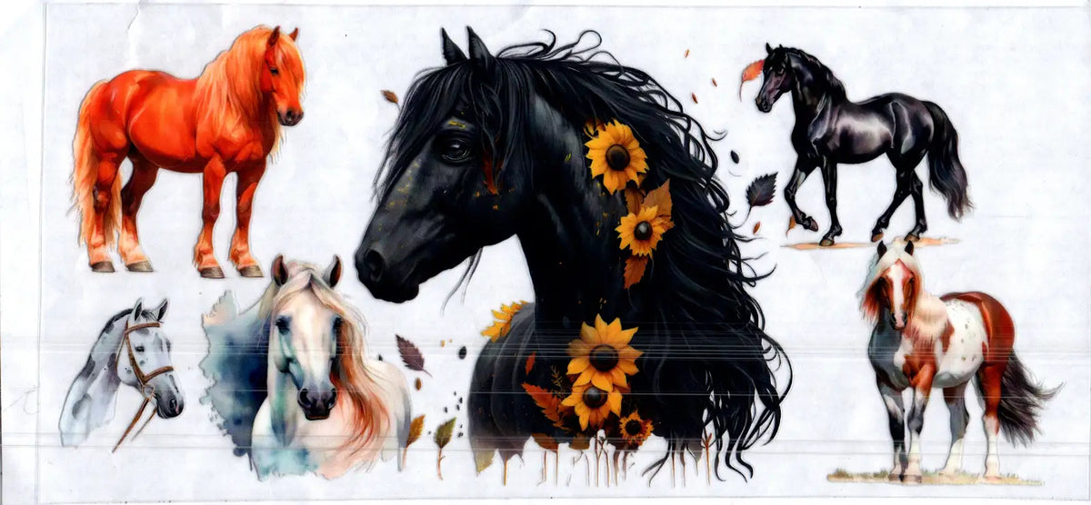 16 oz red draft horse & other horses misc 153