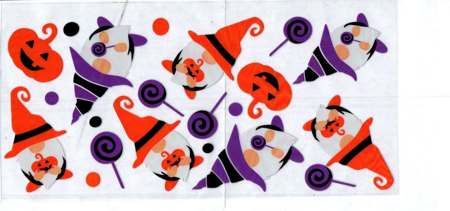 16 oz Orange & Purple Gnomes Halloween 15