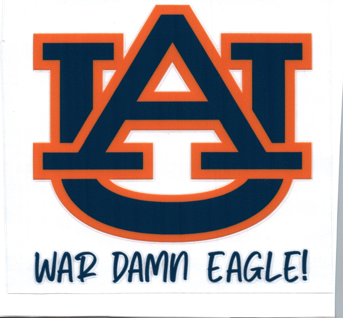 A U war damn eagle Single Decal football 15