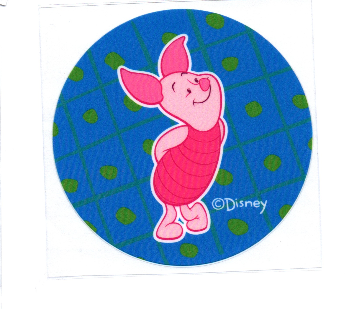 piggy blue circle DECALS 156