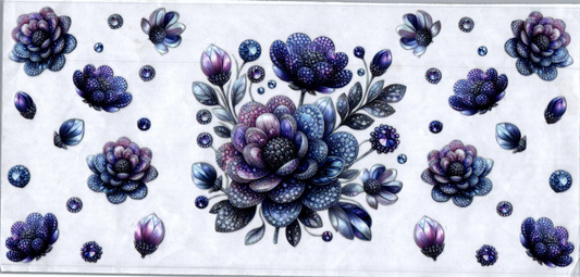 16oz Jeweled Pretty Flowers 158