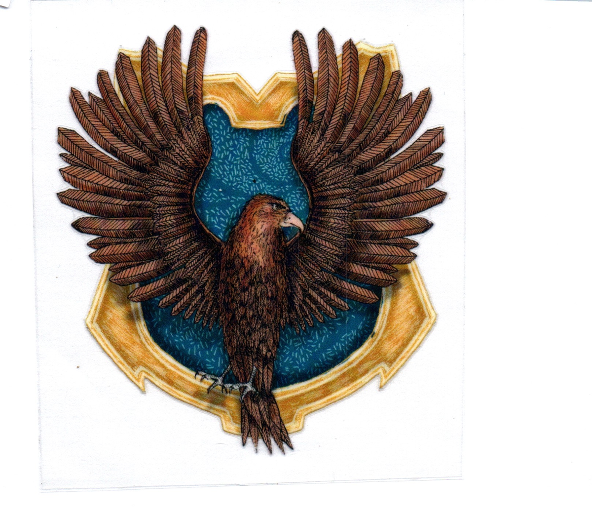 eagle winged on plaque DECALS 159