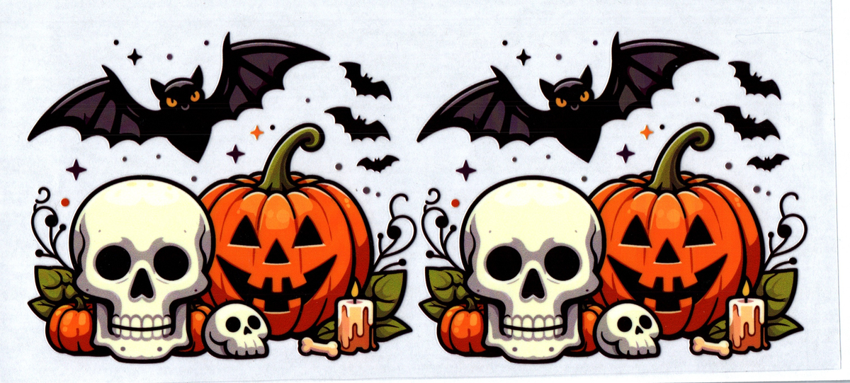 HALLOWEEN SKULL OUMPKIN DECAL