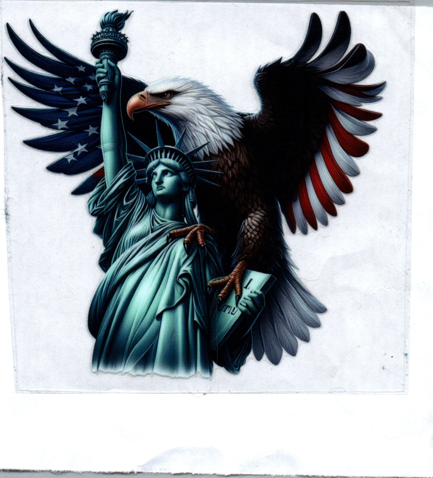 Eagle on the Statue of Liberty Decal