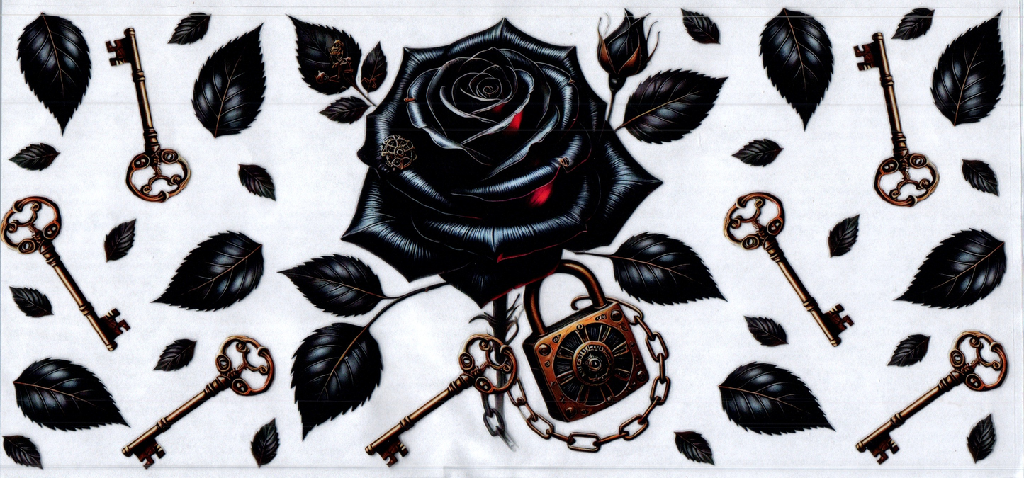 16oz Rose & Padlock Steampunk 16