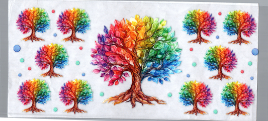 16oz Rainbow Tree of Life Flowers 16