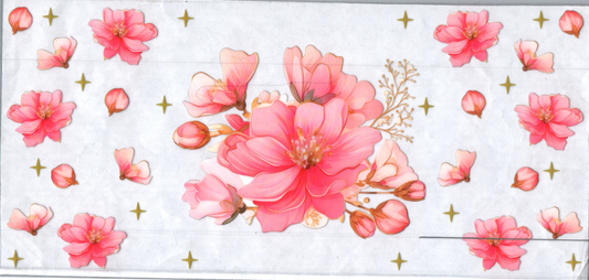 16oz Flowers Pink 160