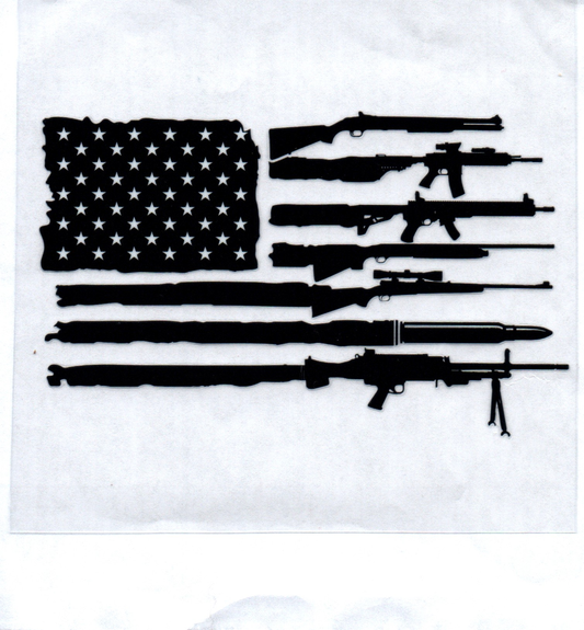 Pew-Pew Flag Decal