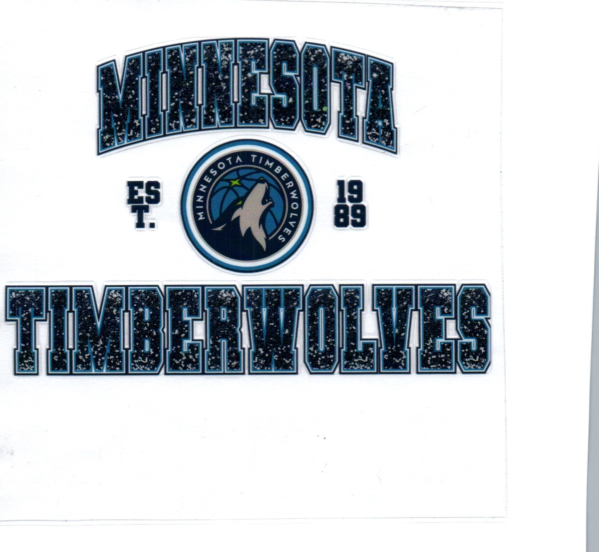 MN timberwolves Single Decal football 16