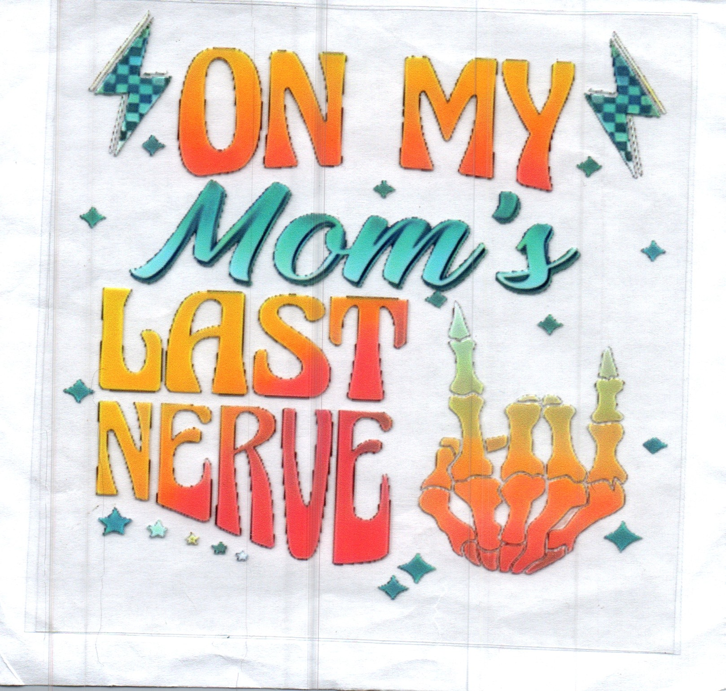 On my mom's last nerve Decal