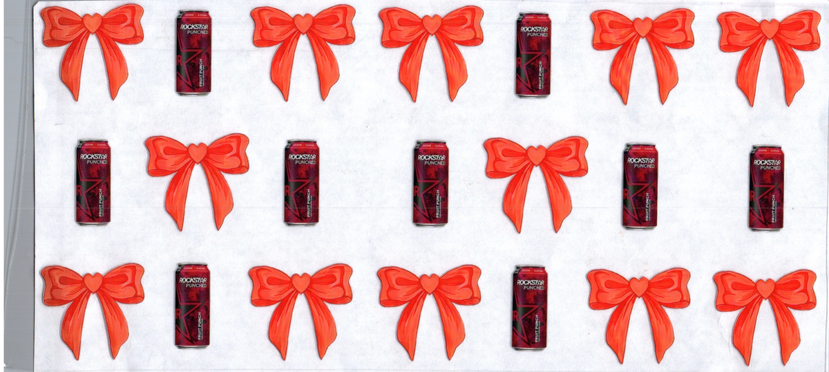 16oz rockstar red bows 164
