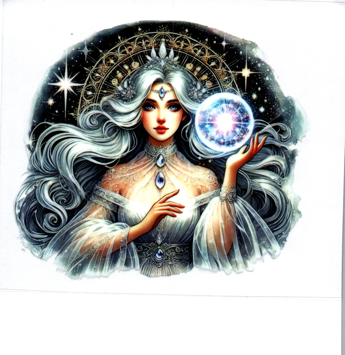 Girl w/crystal ball 1 Single Decal 165