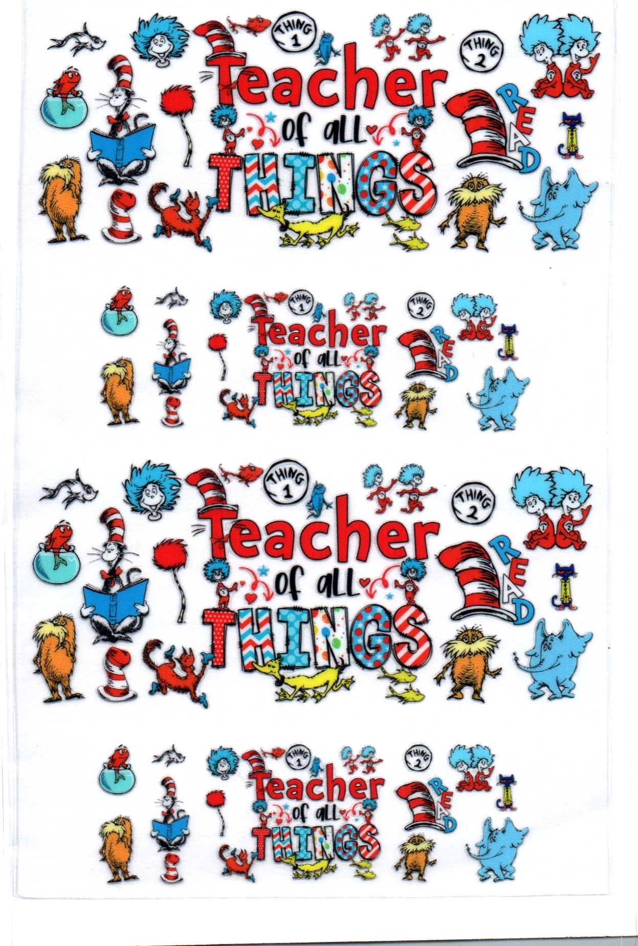 Teacher of all thing Sr. Seuss Key Chain Wrap Double 166