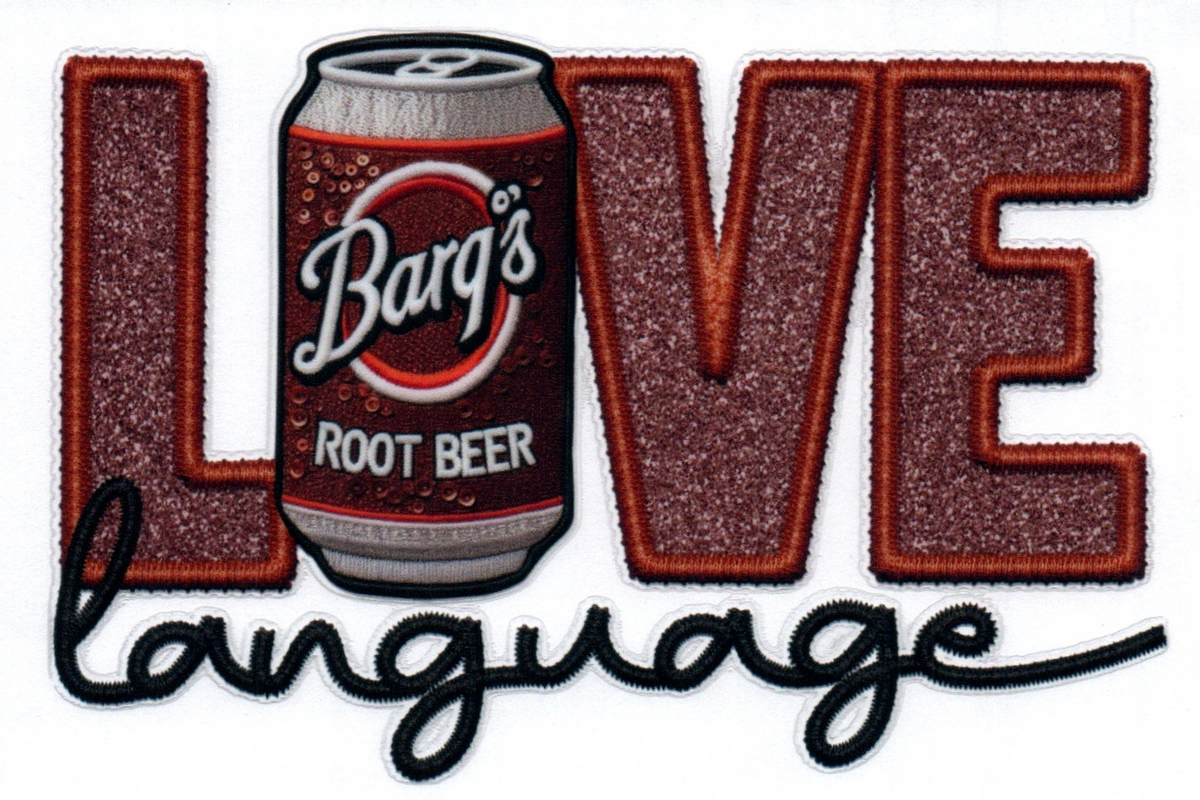 Love language Barg's Root Beer Logo 16 Single Decal