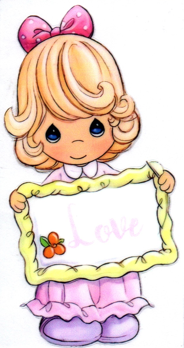 Girl w/picture Love Precious Moments 16 Single Decal