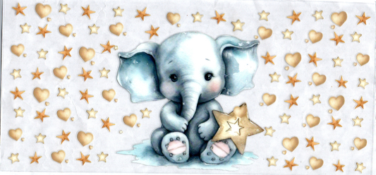 16oz Baby Elephant with stars kids
