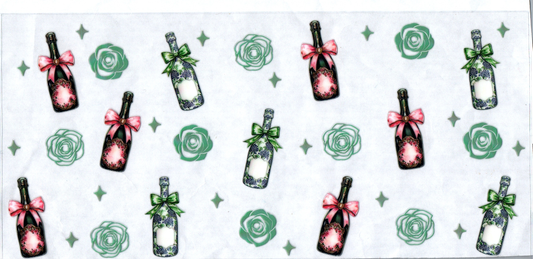 16 oz Champaign Bottles Green Alcohol 17