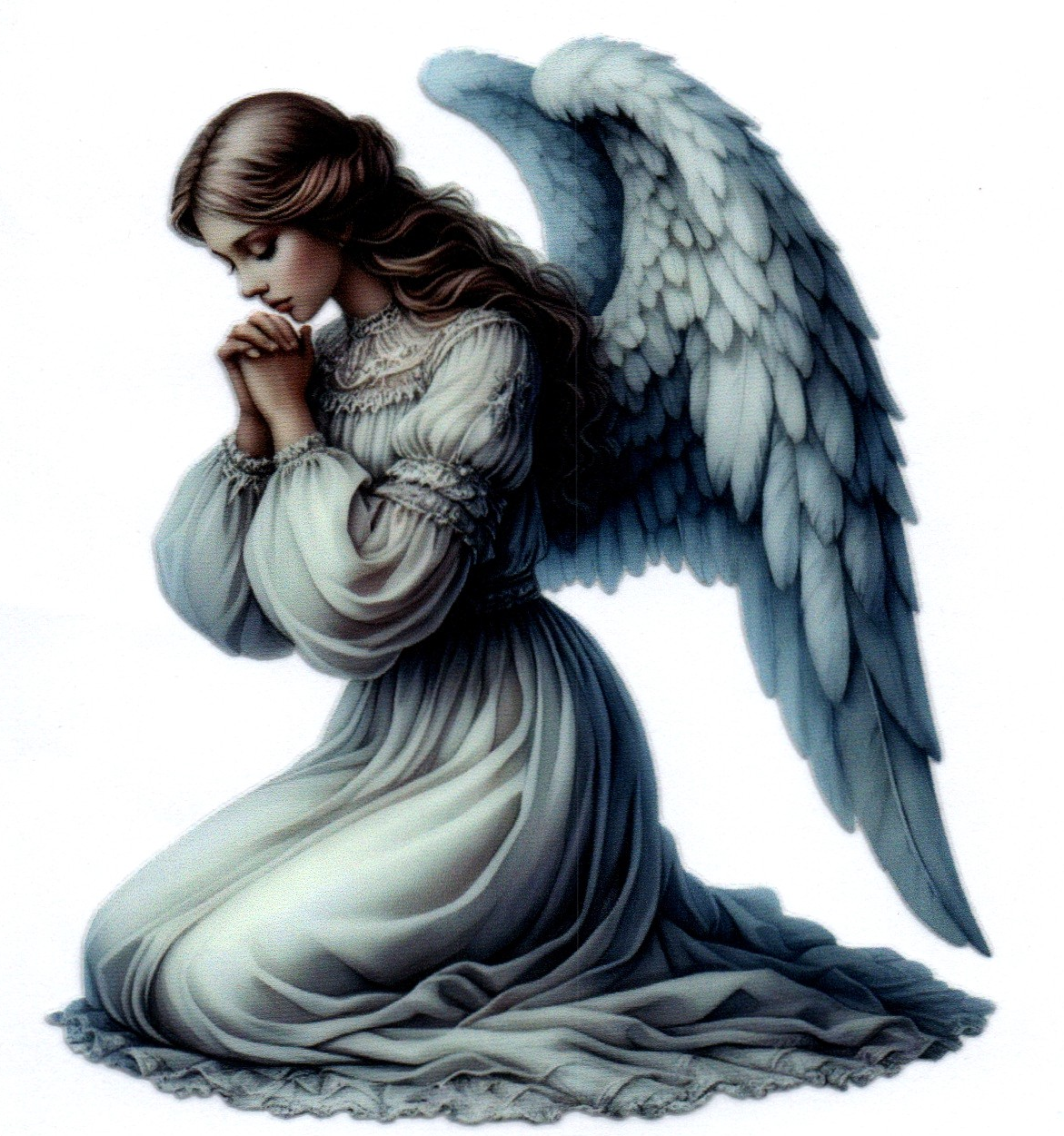 Angel praying left facing Single Decal 17