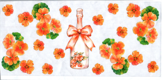 16 oz Champaign Bottle Orange Alcohol 18