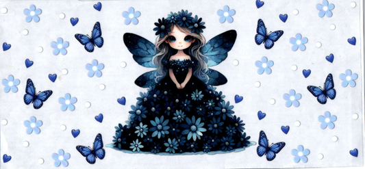 16 oz Fairy with blue flower dress