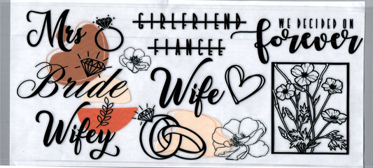 16oz Mrs., Wife, Wifey, Bride Wedding 18