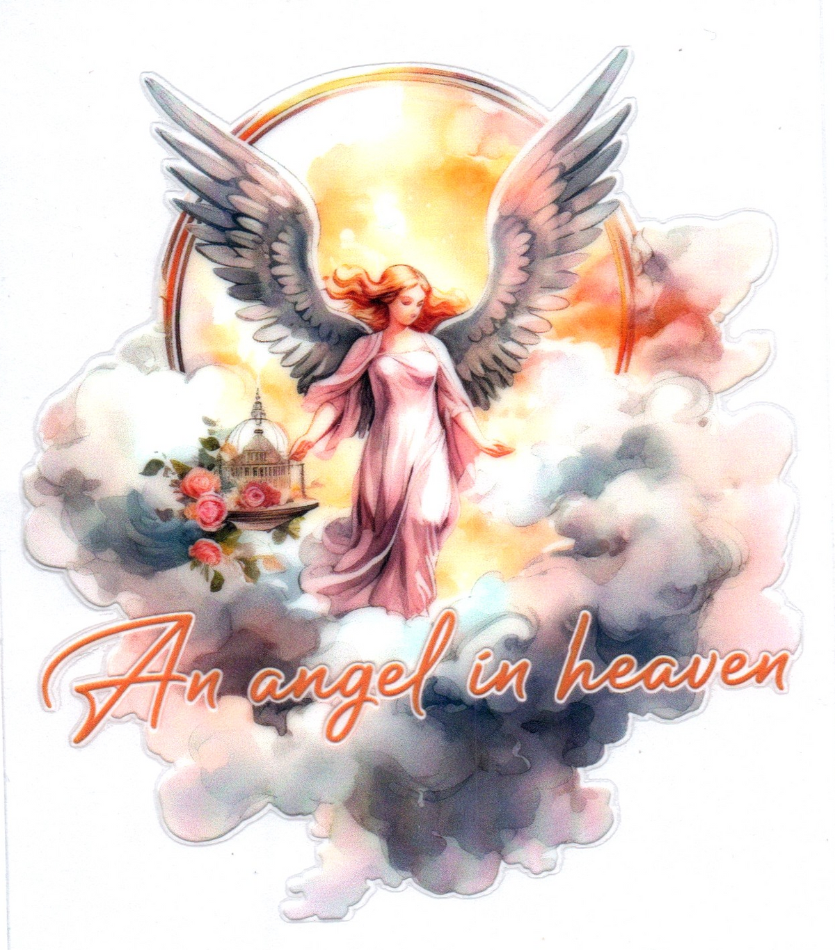 An angel in heaven Single Decal 18