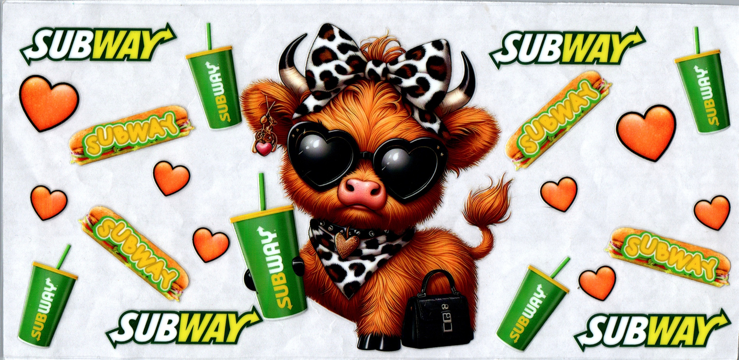 16 oz Subway Cow 186