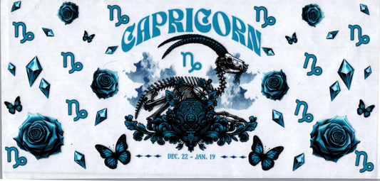 16oz Zodiac Skull Capricorn 19