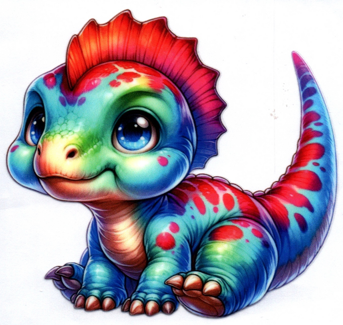 Colorful baby dino Single Decal 19