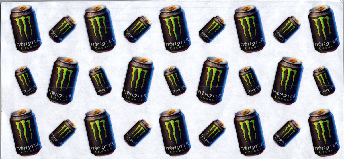 16oz lg & sm green monster energy cans 195