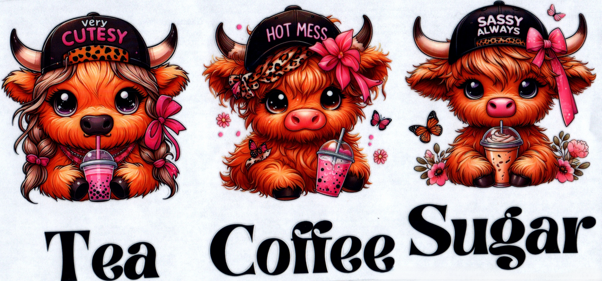 16 oz sassy highland print tea coffee sugar 19