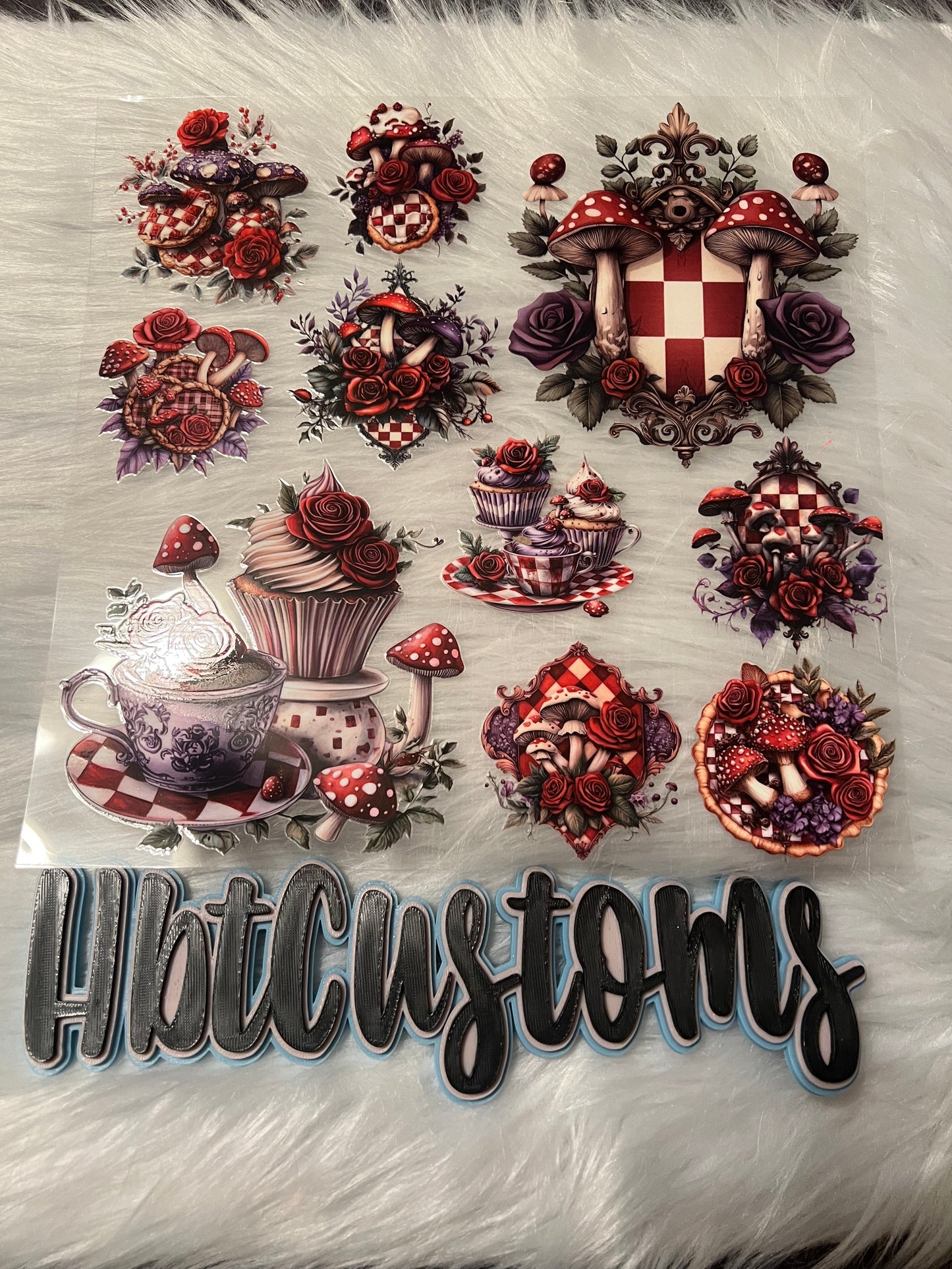 Alice Cups & Mushrooms Element 10 x 10
